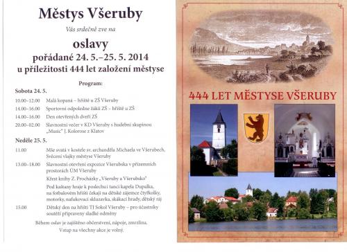 Oslava 444 let městyse Všeruby - 24. -25.5. 2014